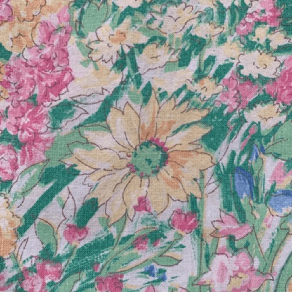 90s Vermont Country Store Pastel Floral Midi Dress Babydoll Waist Garden Party - Picture 11 of 12